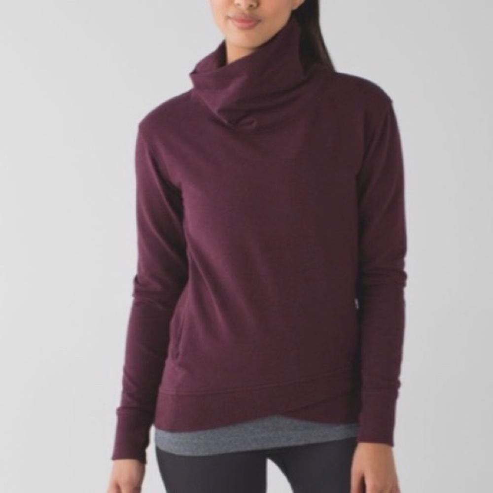 Lululemon On the Double pullover. Maroon size 4 LS